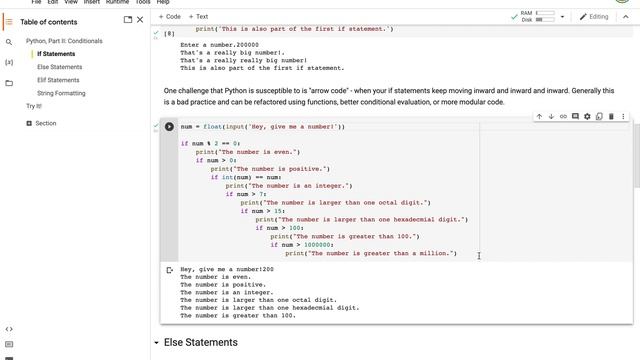 CS1520 Lecture02b: Python Conditional Statements in Colab - if, else, and elsif смотреть онлайн