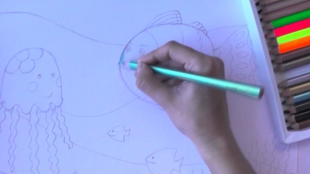 Уроки рисования для детей Как нарисовать МОРСКОЕ ДНО с помощью металика и неоновых цветов ARTBERRY смотреть онлайн