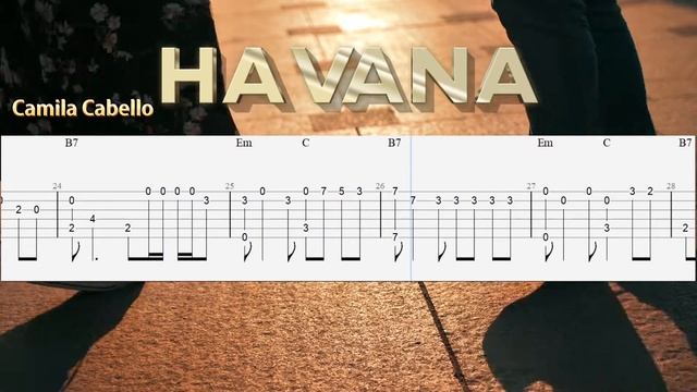 Camila cabello- Havana Guitar TAB Tutorial смотреть онлайн