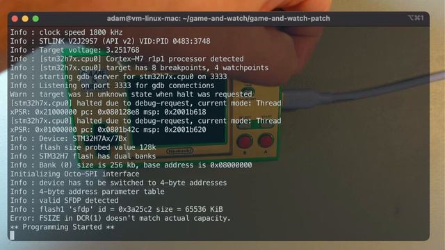 Hacking and Flashing Game&Watch (Zelda, linux VM) смотреть онлайн