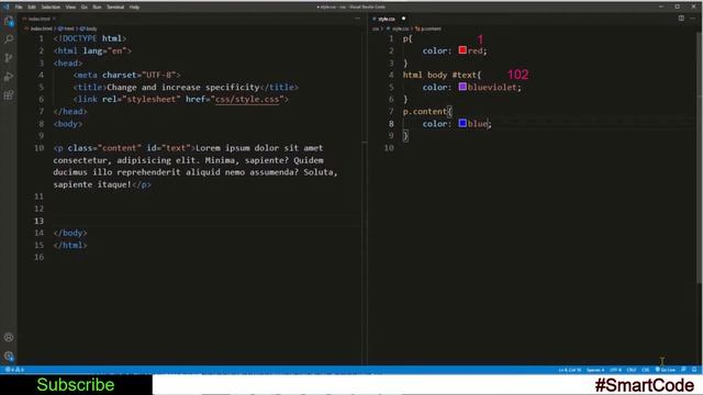 Change and increase specificity | CSS explained | #smartcode смотреть онлайн