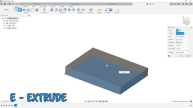 Fusion 360 Extrude Cut & Extrude Basics You Must Know смотреть онлайн