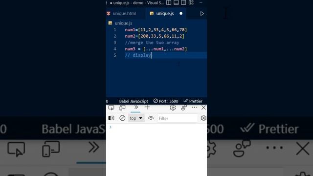 How to Find Unique Values from Two Array | Javascript смотреть онлайн