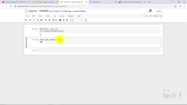 Python programming|List vs Array|Anaconda|Jupyter notebook. смотреть онлайн