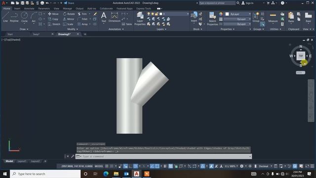 symbol fitting pipe in AUTOCAD.. Three Way Elbow 3ds (Video Tutorial).. Guide for beginner. смотреть онлайн