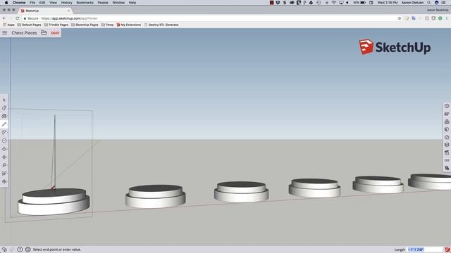 SketchUp Skill Builder: Modeling a Chess Set, Part 1 - Pawn смотреть онлайн