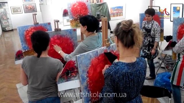 Мастер класс живописи Елены Ильичевой "Полыхание" смотреть онлайн