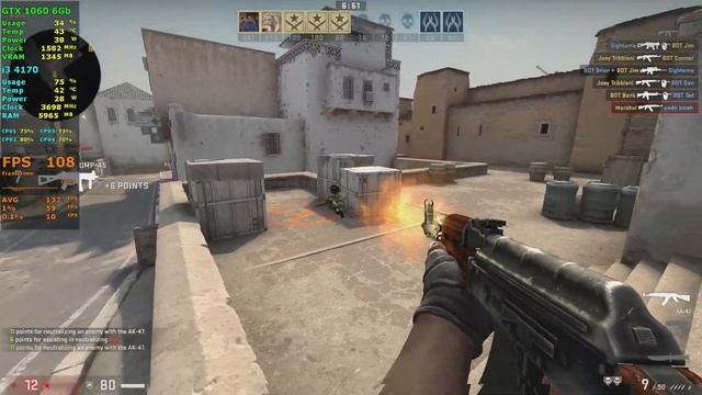 CSGO - i3 4170 + GTX 1060 | 1080p смотреть онлайн