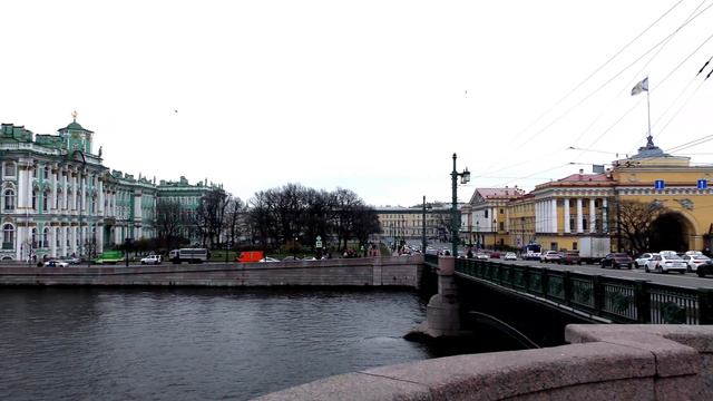 Панорама реки Невы с Дворцового моста - 30 октября 2021года. Видео - Александр Травин арТзаЛ смотреть онлайн