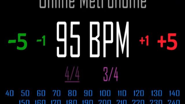 Metronomo Online - Online Metronome - 95 BPM 3/4 смотреть онлайн