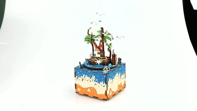 AM407-3D деревянный пазл Музыкальная шкатулка Музыкальный остров смотреть онлайн