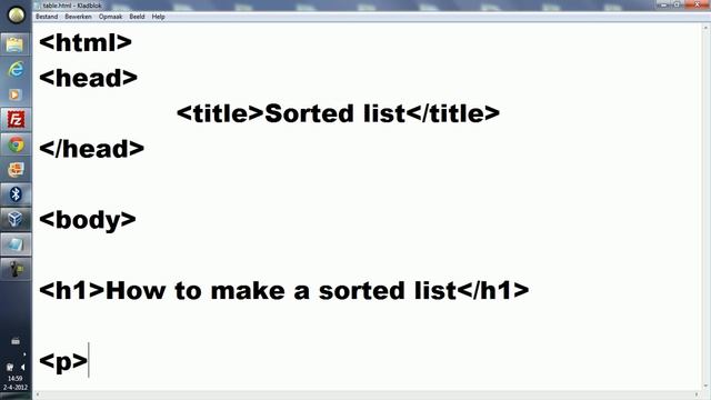 HTML tutorial 3 - Sorted list смотреть онлайн