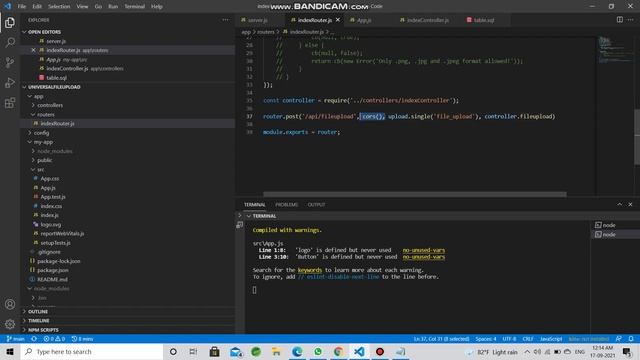 Upload file using NodeJs and ReactJs using formData смотреть онлайн