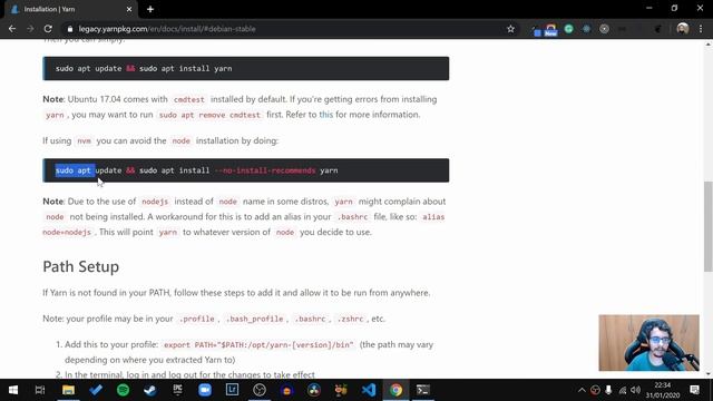 22. Instalando o Yarn - Criando um ambiente de Desenvolvimento no Windows смотреть онлайн