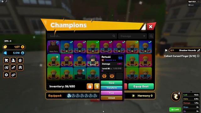 Update 1! Got The New COSMIC!! New QUIRK + Skins! 4.8M Dmg! [ROBLOX ANIME CHAMPIONS]