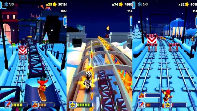 Subway Surfers Новогодний Санкт-Петербург! Праздничные костюмы для Коли, Джейка и Трики смотреть онлайн