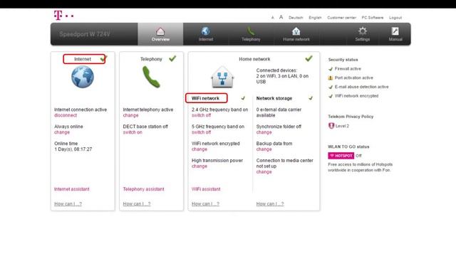 Freenom World Telekom Speedport w724 HowTo (Русский) смотреть онлайн