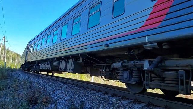 #ТЭП70-240 #Тепловоз #Поезд 160 #Карелия, перегон #Виллагора - #Сяньга, #Кутижма,  10-9-21