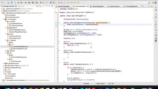 Batch 8 Selenium with Cucumber-Dependency Injection Implementation-DI-TestContext-Part 8 смотреть онлайн