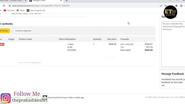 How to Amazon Ship Self Ship Orders with 3rd party Courier or logistics смотреть онлайн