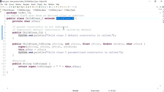 Java 72: Constructor chaining смотреть онлайн