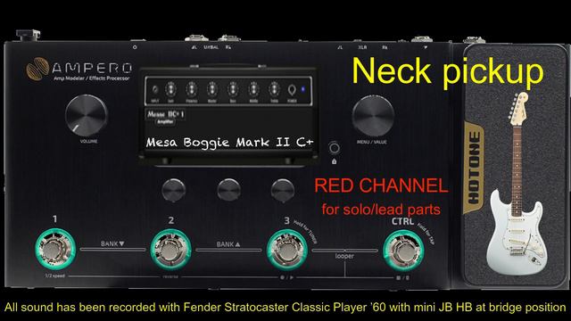HOTONE Ampero Patch Audio Demo - Mesa Boggie Mark II C+ (Messe II) - Rock Edition - DF смотреть онлайн