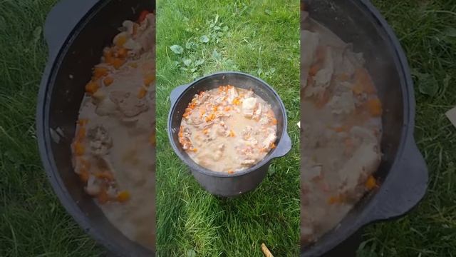 Баранина  с фасолью.