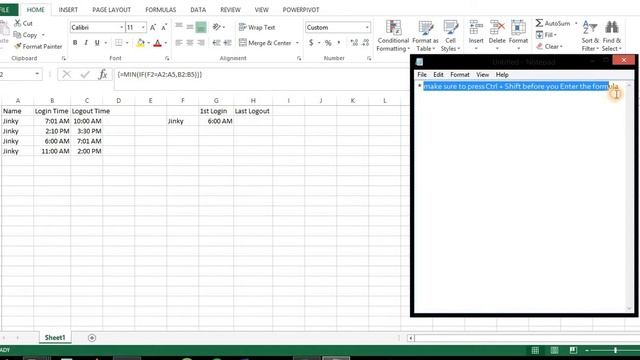 How to Get the 1st Login and Last Logout with multiple data in EXCEL смотреть онлайн