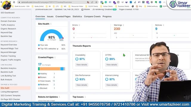 Learn Full Semrush Course in 1.5 Hours | Semrush Tutorials in Hindi | Umar Tazkeer смотреть онлайн
