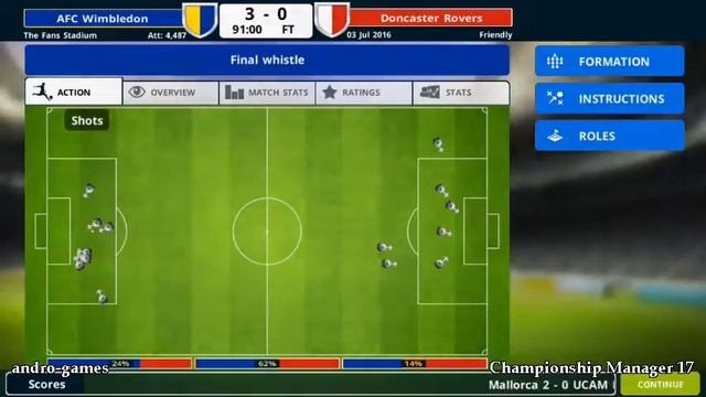 Championship Manager 17 (by SQUARE ENIX) - sports game for Android - gameplay. смотреть онлайн