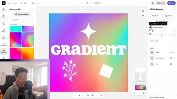 Gradient Fill for ALL OBJECTS! | Adobe Express Tutorial