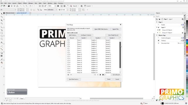 How to use Variable data - Print Merge in CorelDRAW смотреть онлайн