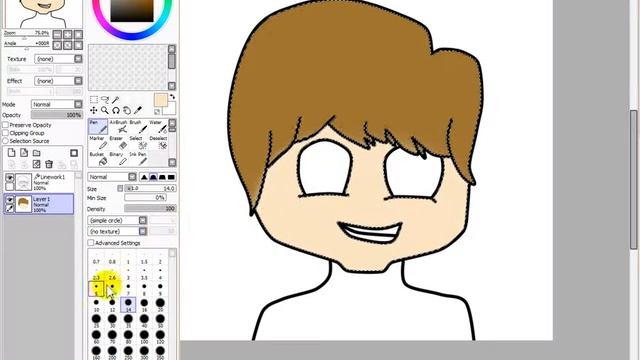 Как сделать арт НЕ Minecraft в Paint Tool SAI смотреть онлайн