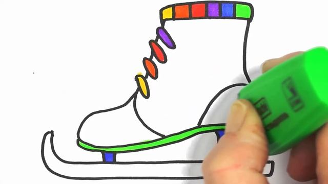 Bolalar uchun konki chizish | Drawing skates for children | Рисование коньки для детей смотреть онлайн