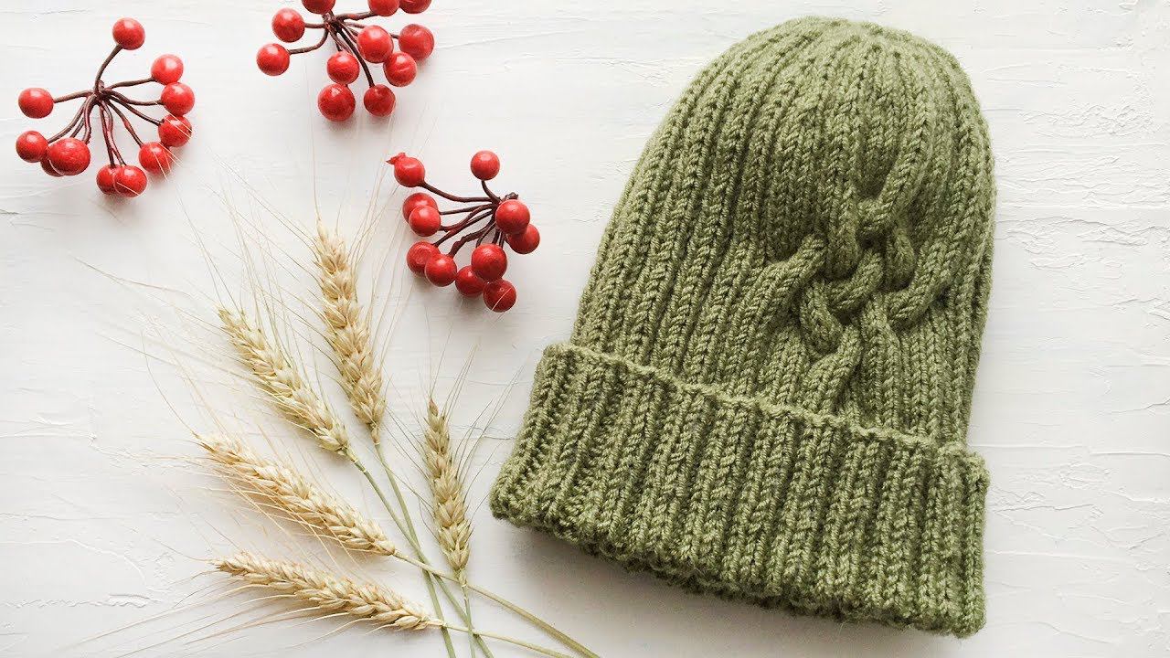 Мастер-класс (МК) | Шапка спицами резинкой 2х2 и с простым узором | Вязание спицами для начинающих смотреть онлайн