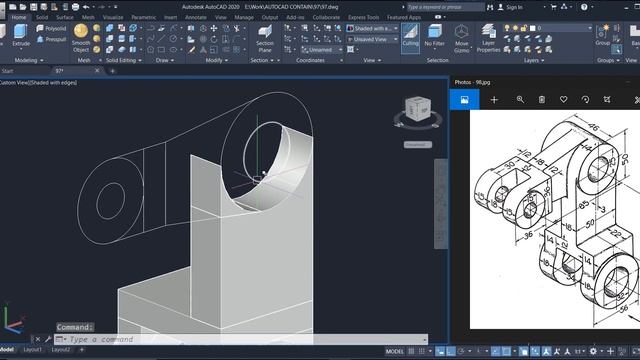 AutoCAD 3D Modeling - Exercise #97 - Basic to Advance in Hindi смотреть онлайн