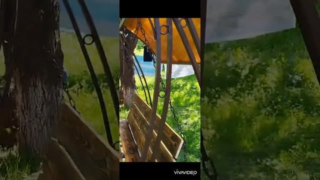 садовая качеля своим руками , красивая, простая и не дорогая. смотреть онлайн
