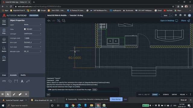 AutoCad Tutorial E Web Adding Notes and Dimensions DD смотреть онлайн