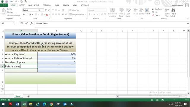 Learn Future Value Function in Excel (Single Amount) смотреть онлайн