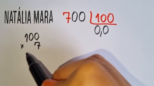 7 dividido por 100 | Como dividir 7 por 100 | 7/100 | 7:100 | 7 ÷ 100 | 7% | DIVISÃO POR 100 смотреть онлайн