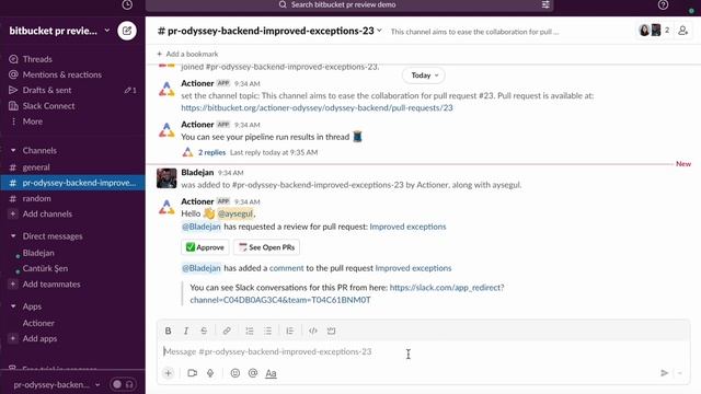 Bitbucket PR notifications in Slack смотреть онлайн