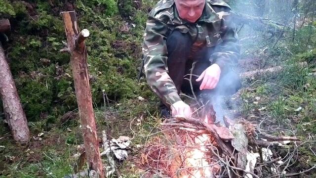 Bushcraft | Место для лагеря | Ночёвка в лесу смотреть онлайн