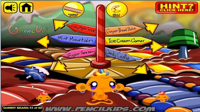 Hướng dẫn chơi game Chú khỉ buồn 18 - Monkey GO Happy Candy смотреть онлайн