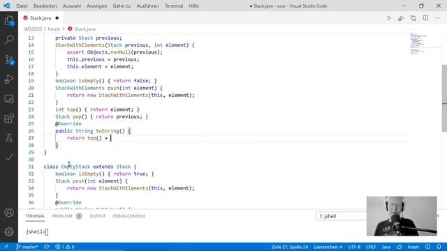 Wie man einen Stapel in Java programmiert (Teil 1) смотреть онлайн