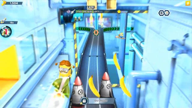 Minion Rush Girl Minion fly 6 8K meters on Gru's Rocket on High Tech Event at Gru's Lab смотреть онлайн