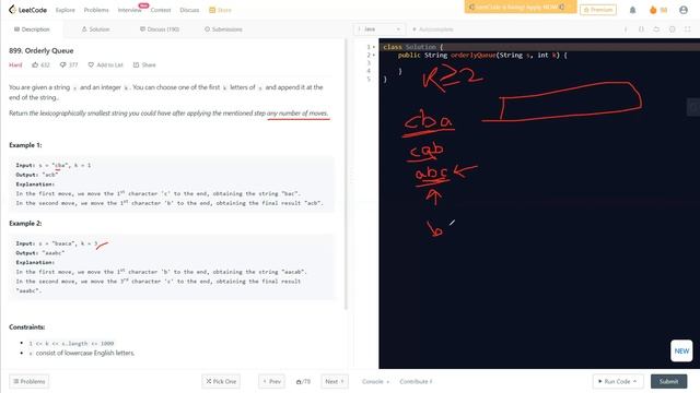 Orderly Queue | LeetCode 899 | Java | Intuitive Solution with Explanation @LearnOverflow смотреть онлайн