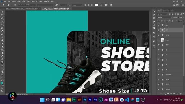 Digital Social Media Post Design | Photoshop Tutorial смотреть онлайн