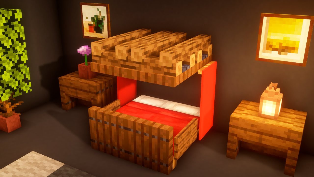 ДВУСПАЛЬНАЯ КРОВАТЬ В МАЙНКРАФТЕ! смотреть онлайн