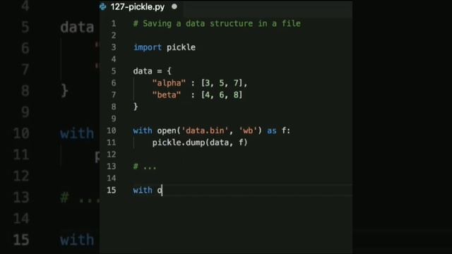 In Python "pickle" module, you can freeze your data objects to a file, and later read them back. смотреть онлайн