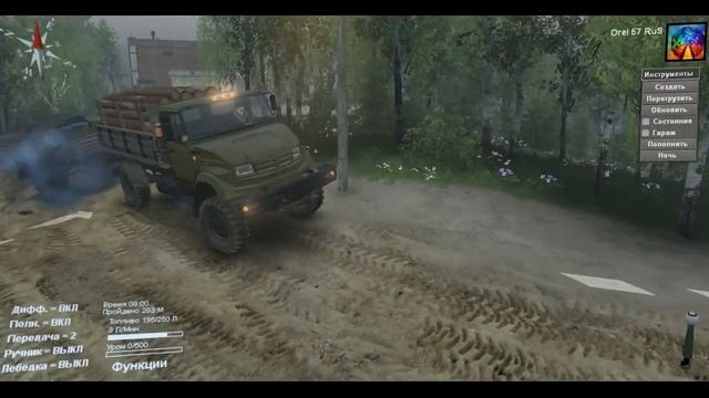 SpinTires. {03.03.16} Обзор мода: ЗиЛ-43273 Бычок 4x4. (Ссылка в описании) смотреть онлайн